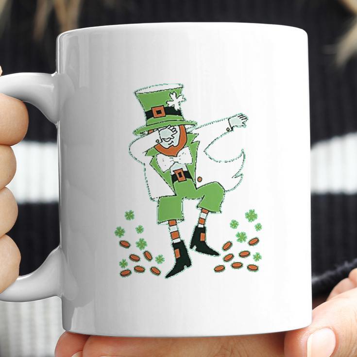 St Patricks Day Clovers Dabbing Leprechaun Youth Kids Coffee Mug