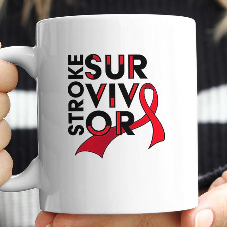 Stroke Survivor Red Ribbon Awareness Coffee Mug