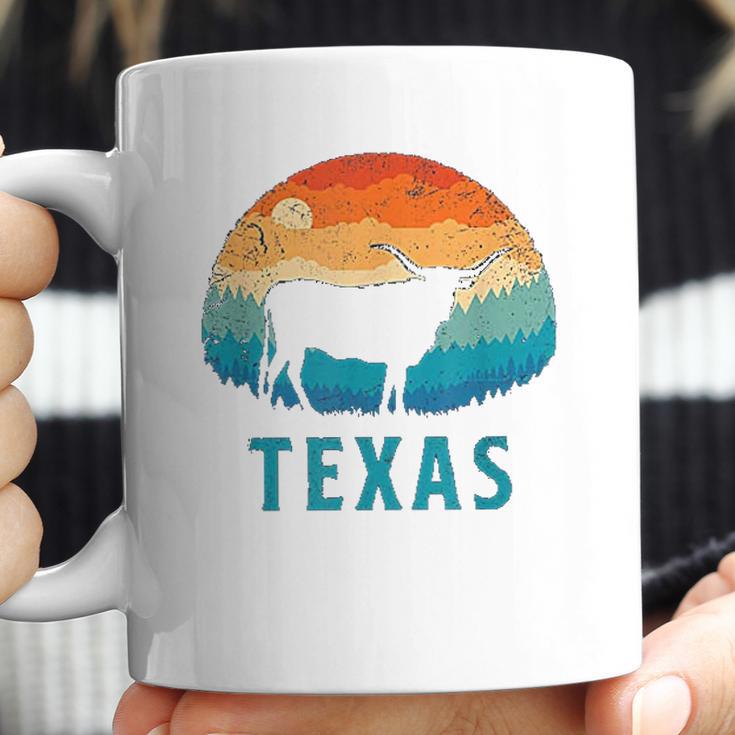 Texas Longhorn Cow Vintage Texan Cattle Herd Retro Coffee Mug