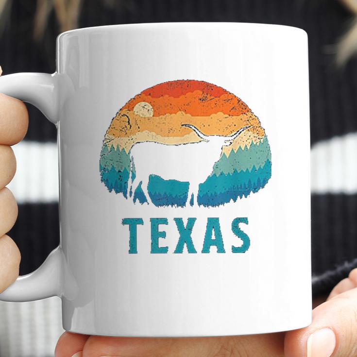 Texas Longhorn Cow Vintage Texan Cattle Herd Retro Lone Star Coffee Mug