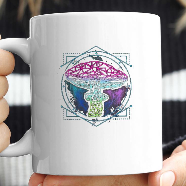 Trippy Sacred Geometry Mushroom Coffee Mug