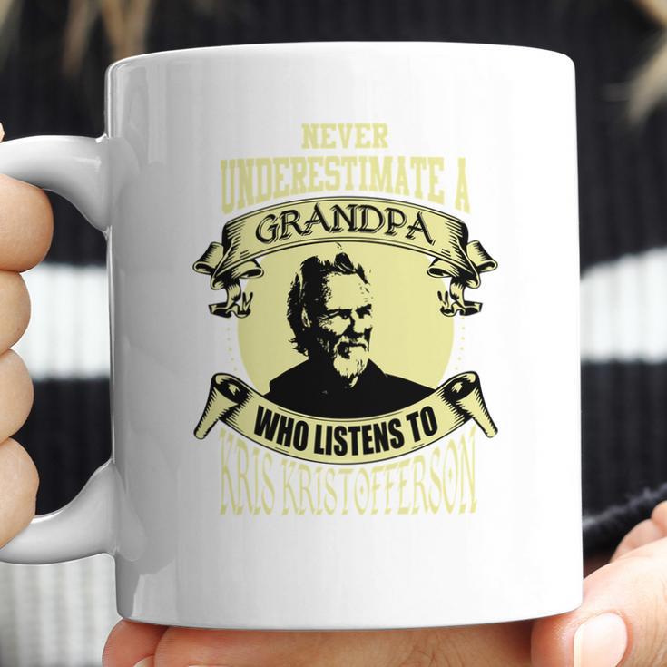 Never Underestimate A Grandpa Who Listens To Kris Kristofferson Coffee Mug