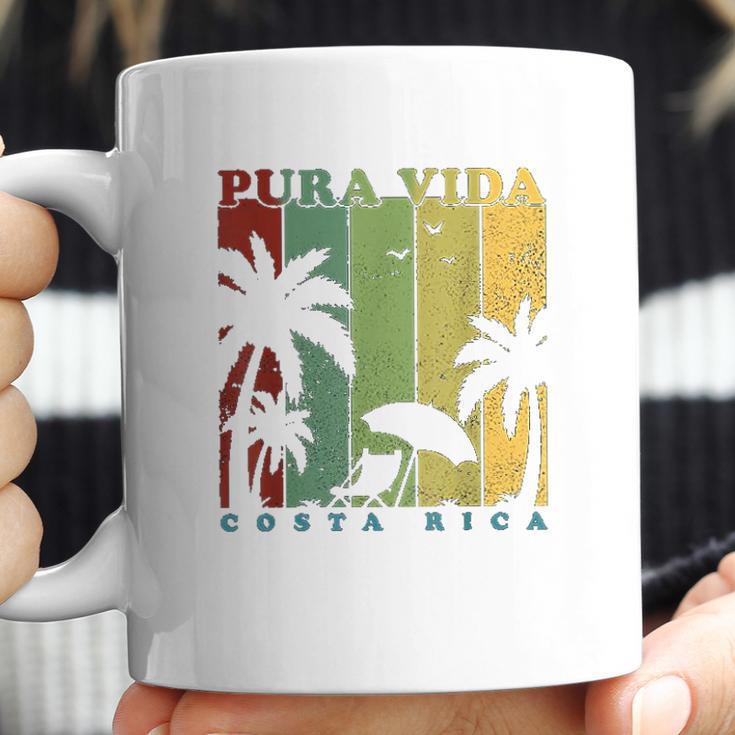 Vintage Retro Summer Vacation Costa Rica Pura Vida Beach Coffee Mug