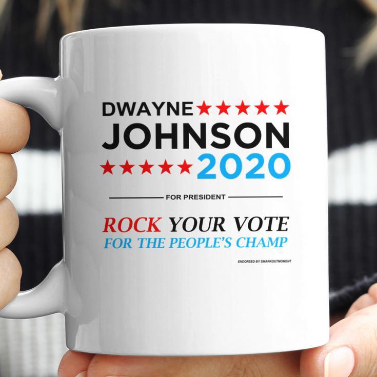 Vote The Rock 2020 President Dwayne Johnson Election Black T-Shirt Coffee Mug