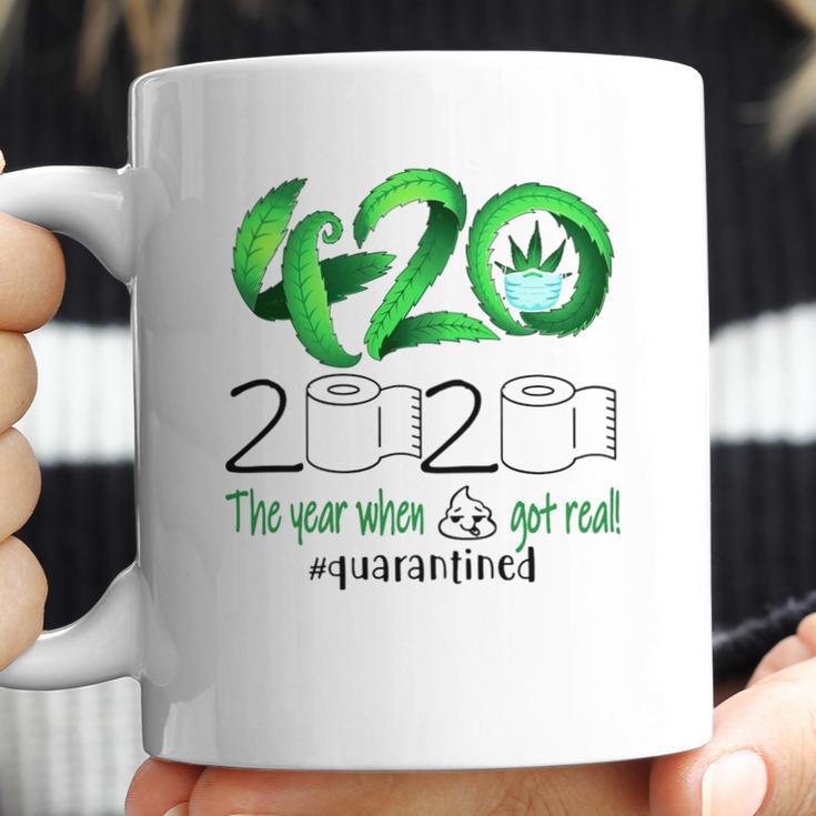 Weed Cannabis 420 Stone 2020 Quarantine Coffee Mug