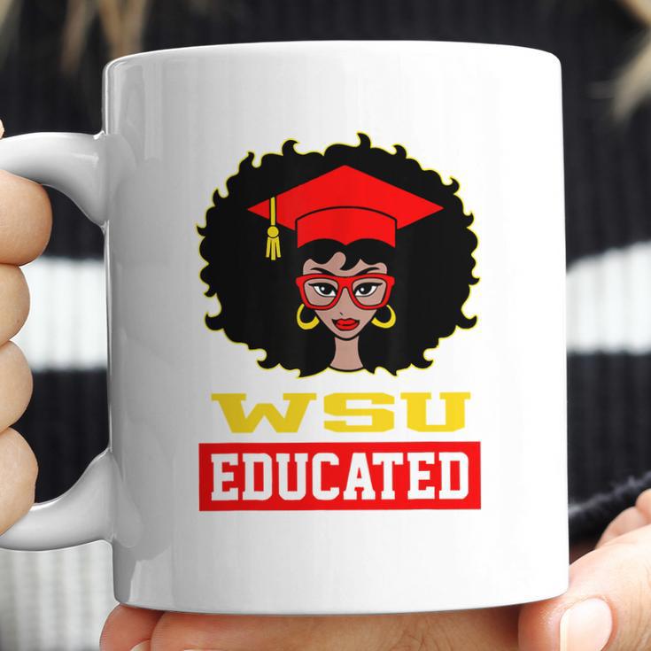 Wsu Educated Black Girl Graduate University Black History Month Proud Black Gift Coffee Mug