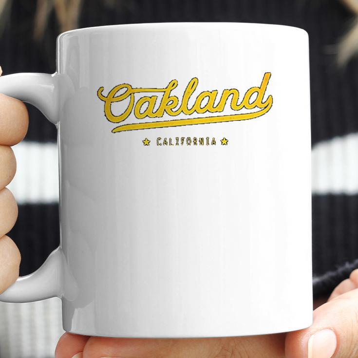 Yellow Vintage Retro Oakland California Bay Area Coffee Mug