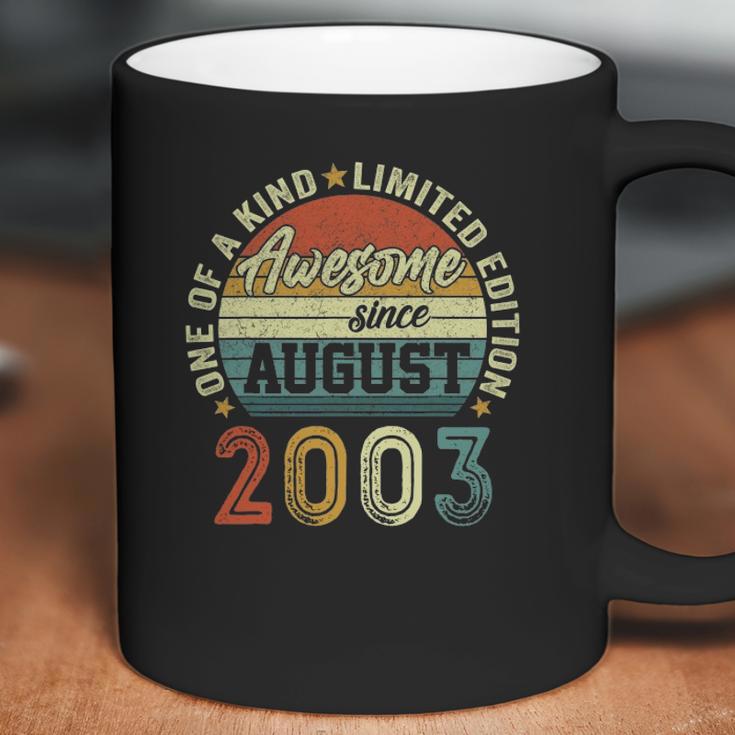 19 Years Old Birthday Awesome Since August 2003 19Th Birthday Coffee Mug