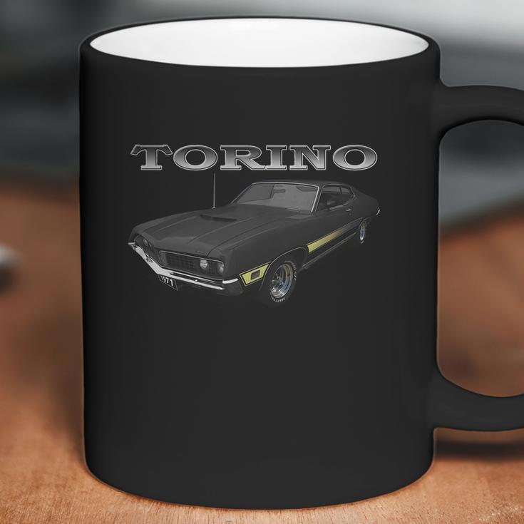 1971 Ford Torino Black Coffee Mug