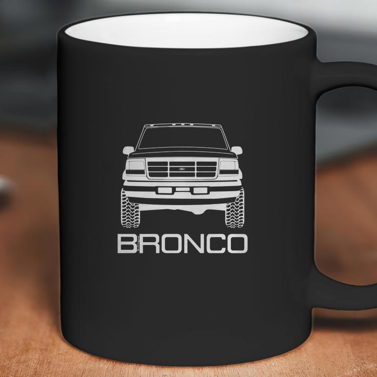 19921996 Ford Bronco Front White Print Coffee Mug