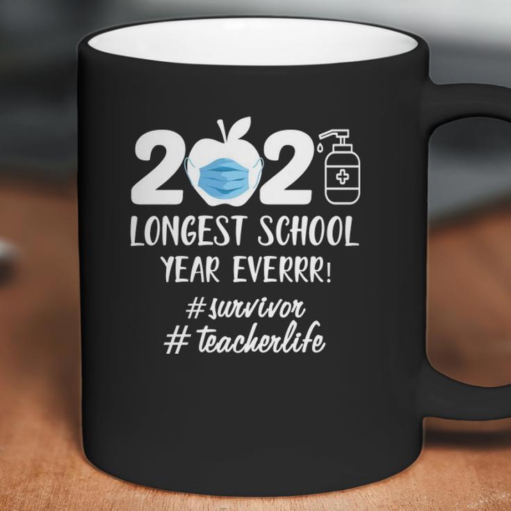 2021 Longest School Year Ever Survivor Teacher Life Face Mask Apple Coffee Mug