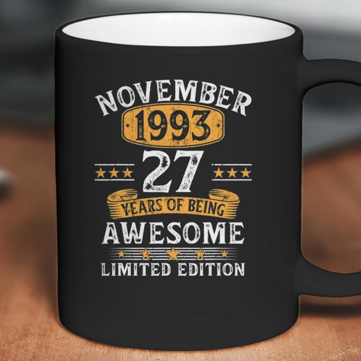 27 Years Old Gifts Vintage November 1993 27Th Birthday Coffee Mug