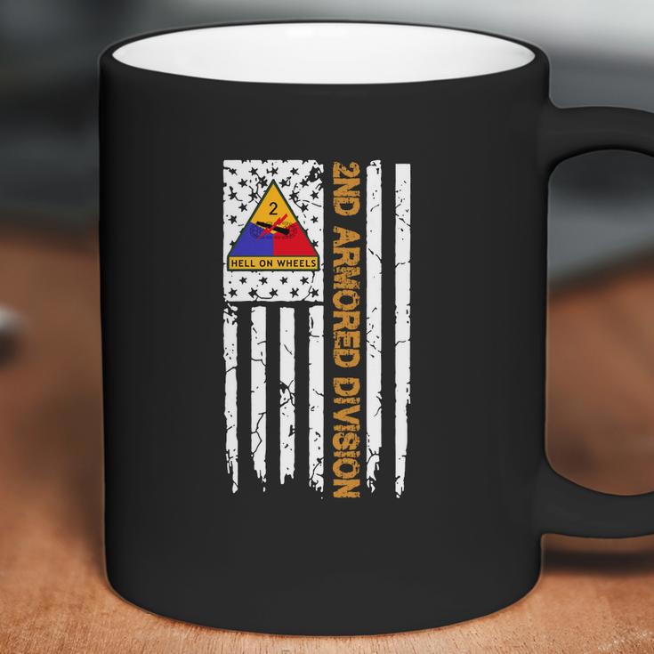 2Nd Armored Division American Flag Tshirt Coffee Mug