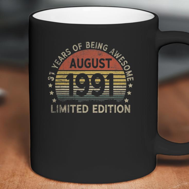 31 Years Old August 1991 Limited Edition 31St Birthday Coffee Mug