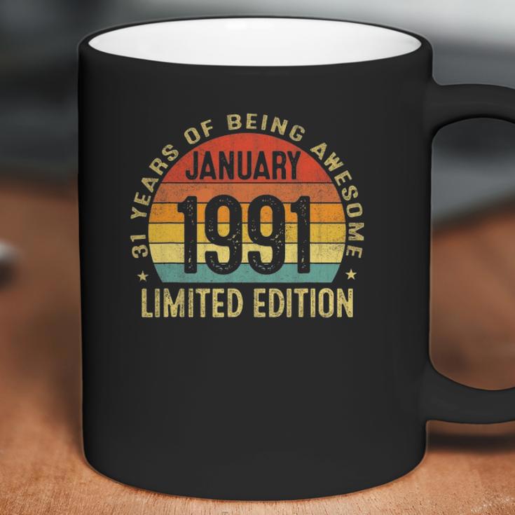 31 Years Old Gifts Vintage January 1991 Retro 31St Birthday Coffee Mug