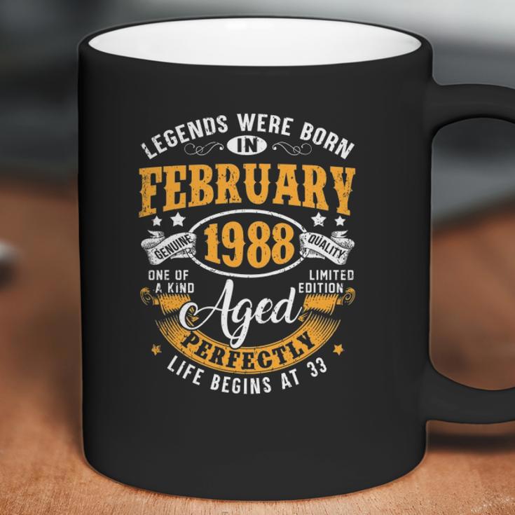 33 Years Old Gifts Vintage February 1988 33Rd Birthday Coffee Mug