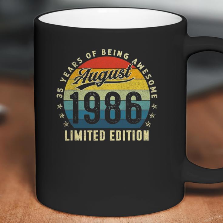 35 Years Old Birthday Made In August 1986 35Th Birthday Coffee Mug