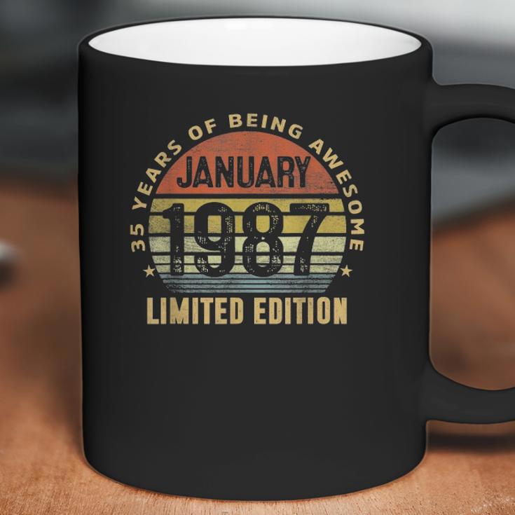 35Th Birthday Gift Men Vintage January 1987 35 Years Old Coffee Mug