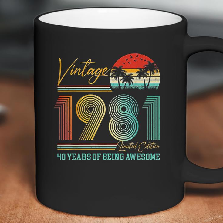 40Th Birthday Gift Vintage 1981 Retro 40 Years Old Coffee Mug