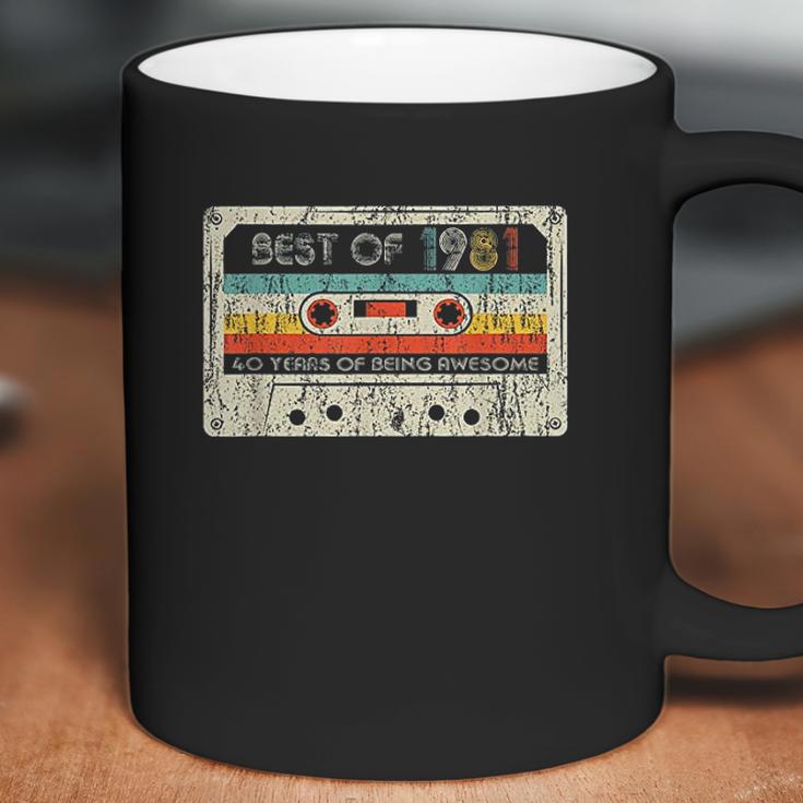 40Th Birthday Gifts Vintage Best Of 1981 Retro Cassette Tape Coffee Mug