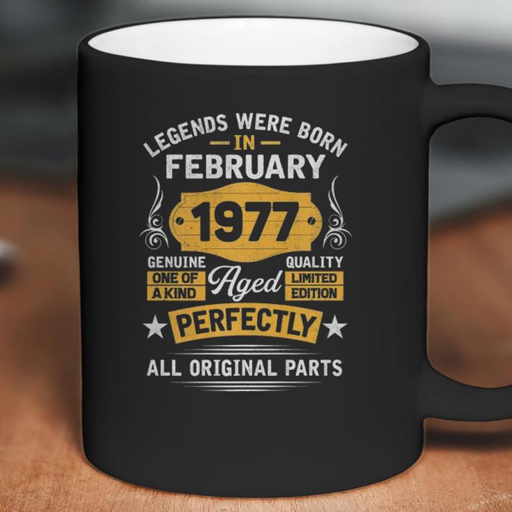 45 Years Old Legends February 1977 Vintage 45Th Birthday Coffee Mug