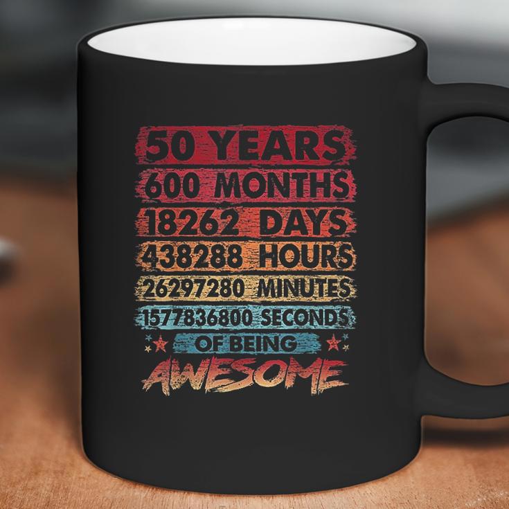 50Th Birthday 50 Years Old Vintage Retro 600 Months Birthday Coffee Mug