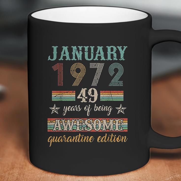 50Th Birthday Gift 50 Years Old Retro Vintage January 1972 Coffee Mug