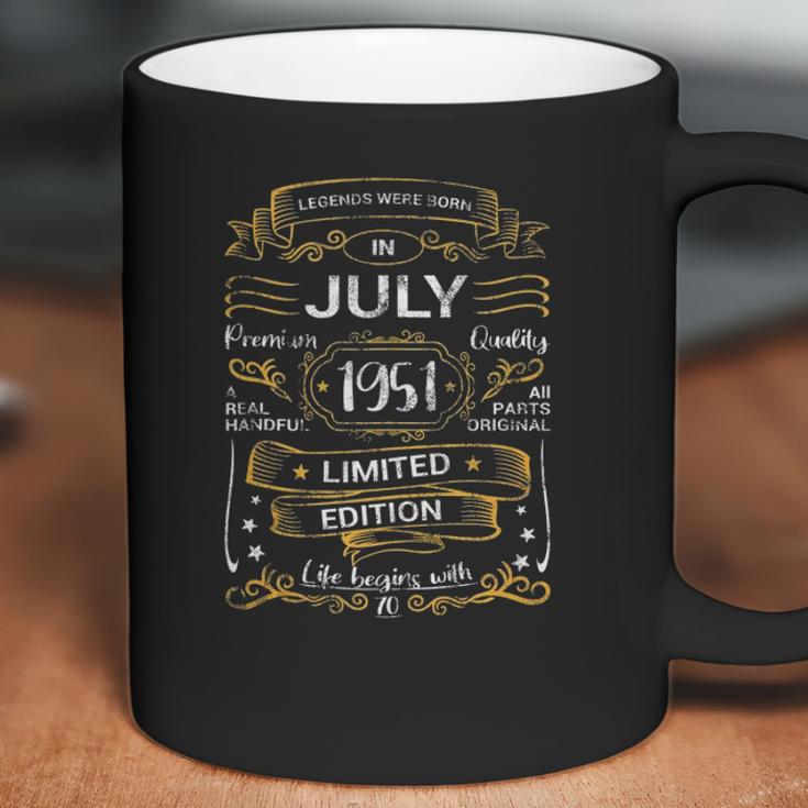 70Th Birthday Legends Were Born July 1951 70 Years Old Coffee Mug