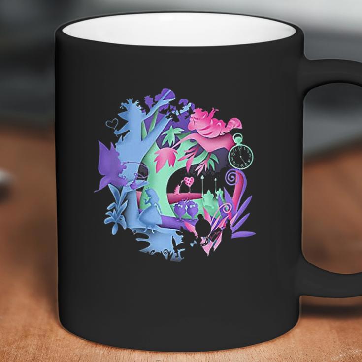 Alice In Wonderland Neon Forest Silhouette Coffee Mug