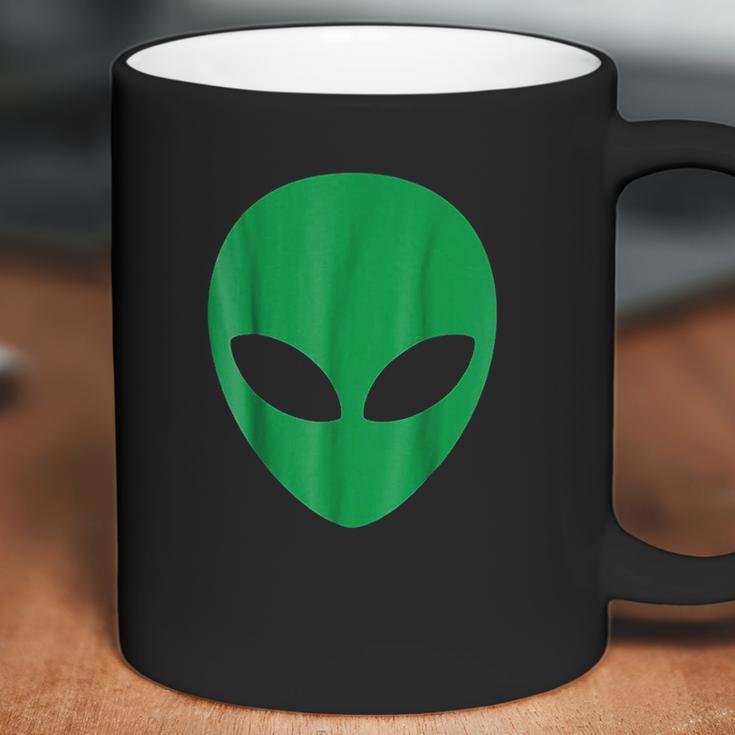 Alien Head Green Alien Grey Coffee Mug