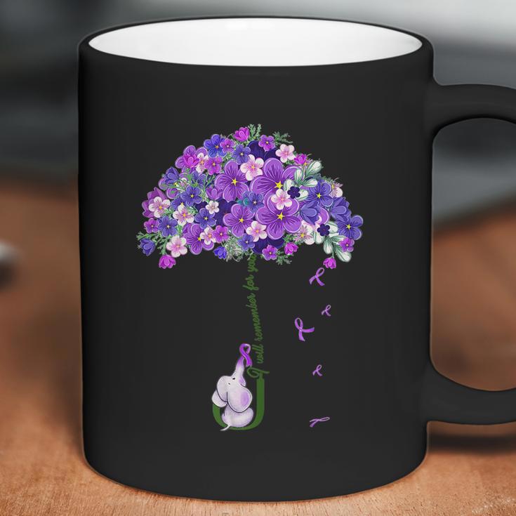 Alzheimer Awareness Cute Elephant I Will Remember For You Coffee Mug