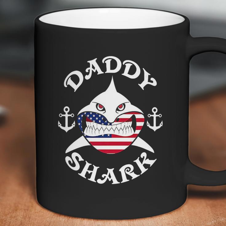 American Daddy Shark Under The Water Coffee Mug