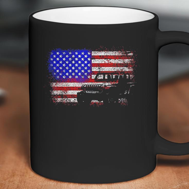 American Us Flag Jeep Coffee Mug