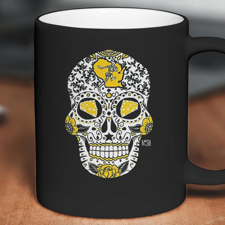 Americas Finest Apparel Green Bay Sugar Skull Coffee Mug