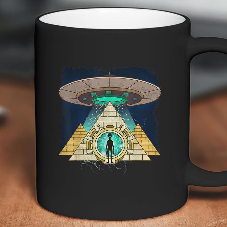 Ancient Astronaut Egyptian Pyramid Alien Conspiracy Theory Coffee Mug