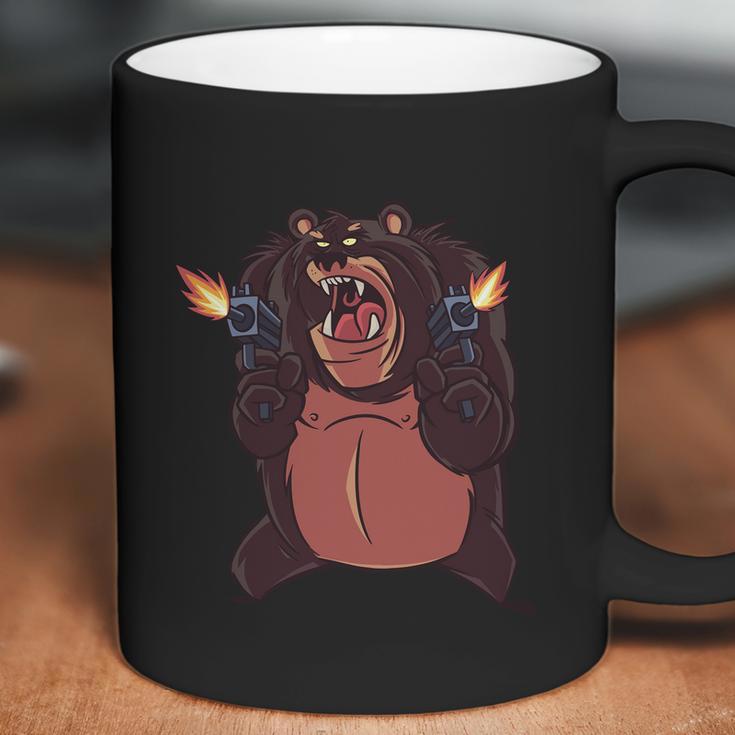 Angry Bear Shooting Coffee Mug