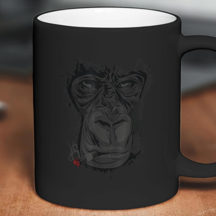 Angry Gorilla Graphic Ape Cigar Smoking Monkey Coffee Mug