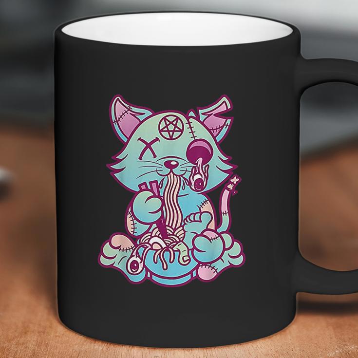 Anime Aesthetic Pastel Goth Ramen Noodle Cat Gifts Coffee Mug