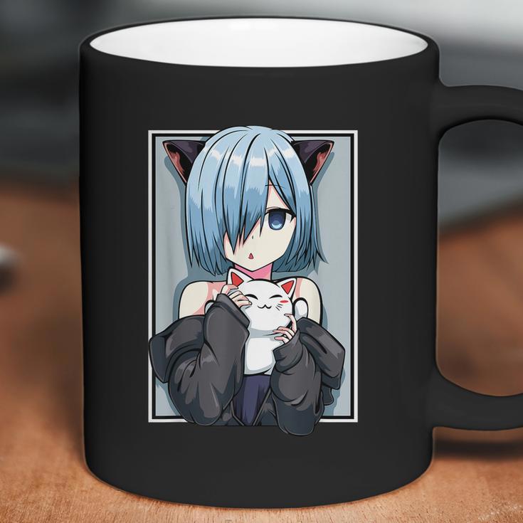 Anime Girl Neko Catgirl Pastel Kawaii Cat Manga Japan Lover Coffee Mug