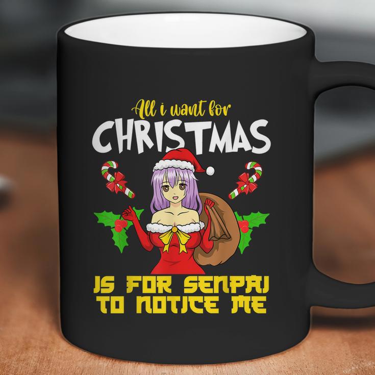 Anime Manga Gaming Cosplay Merry Christmas Senpai Notice Me Coffee Mug