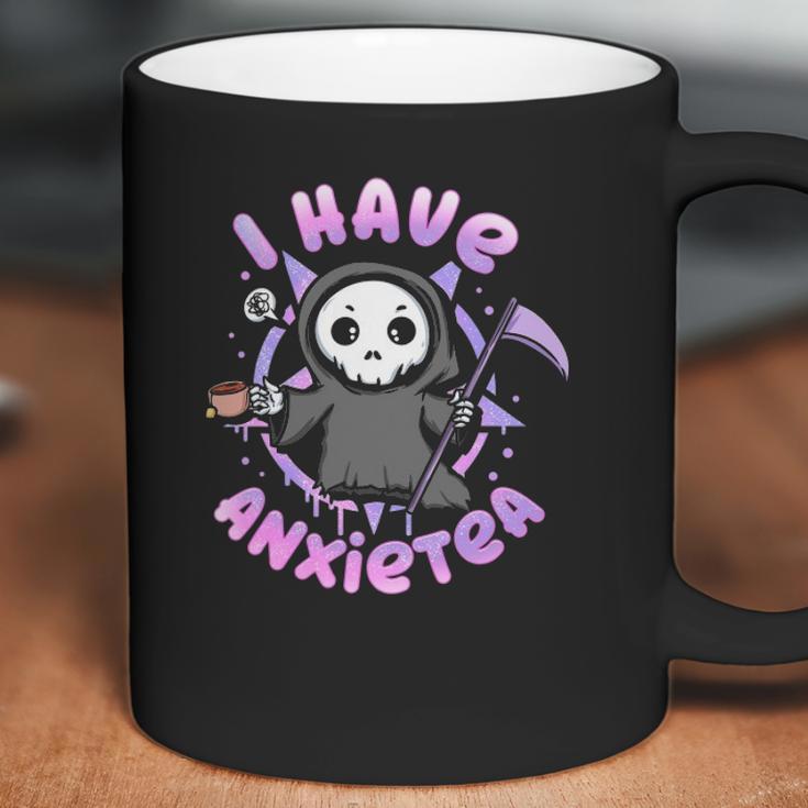 I Have Anxiety I Tea Time I Kawaii Pastel Goth Grim Reaper Coffee Mug