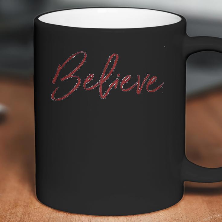 Apparel Kids Believe Christmas Red Raglan Coffee Mug