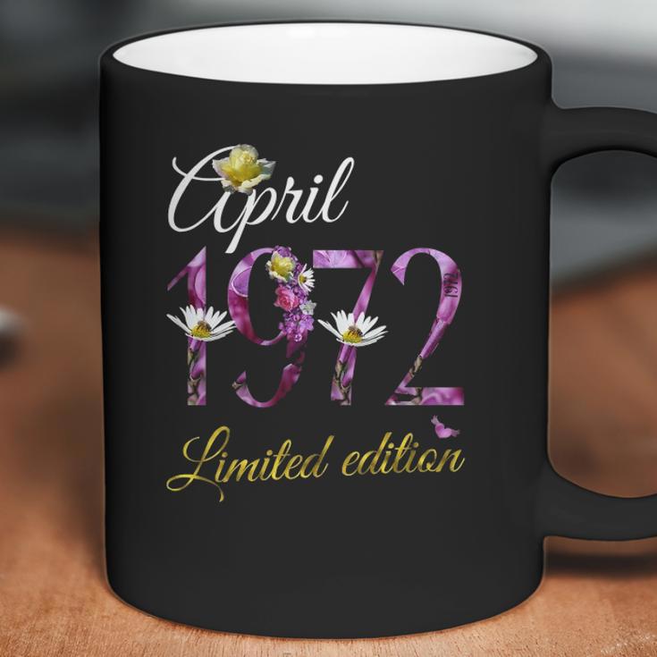 April 1972 Tee - 50 Years Old Floral 1972 50Th Birthday Gift Coffee Mug