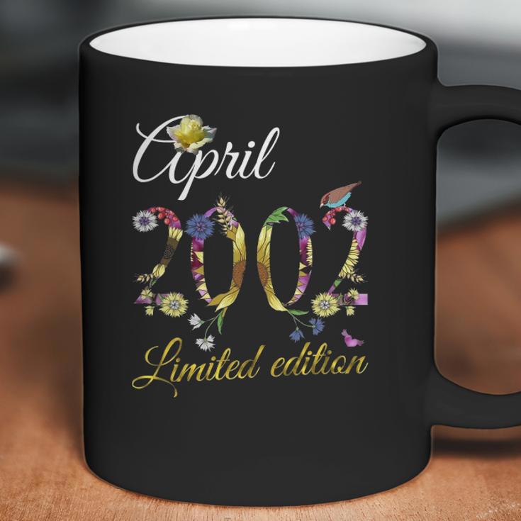 April 2002 20 Years Old Sunflower Floral 20Th Birthday Gift Coffee Mug