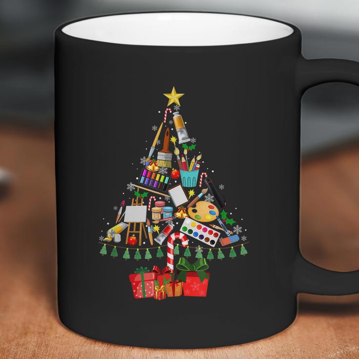 Art Xmas Tree Decor Art Teacher Ugly Artist Christmas Coffee Mug