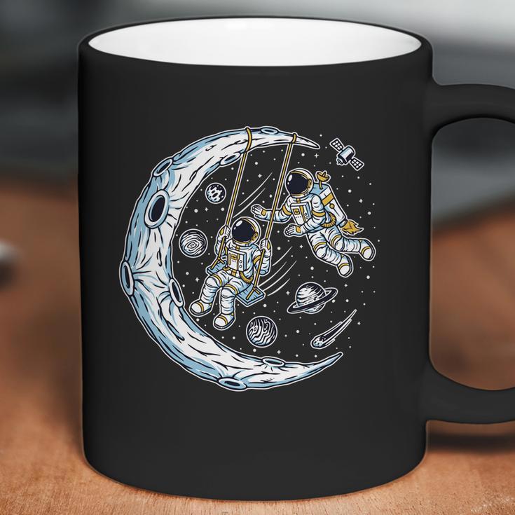 Astronauts Moon Swinging Coffee Mug