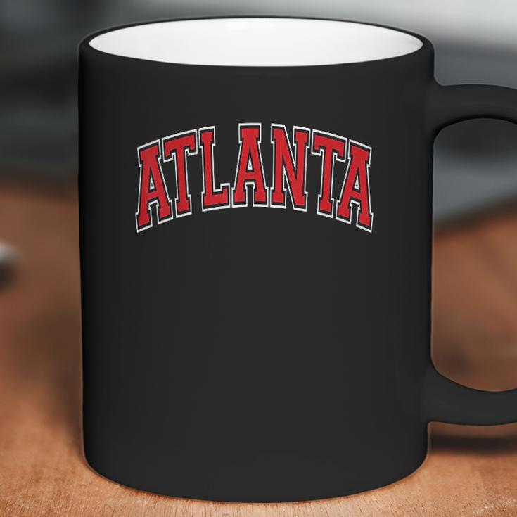 Atlanta Georgia Ga Varsity Style Red Text Coffee Mug