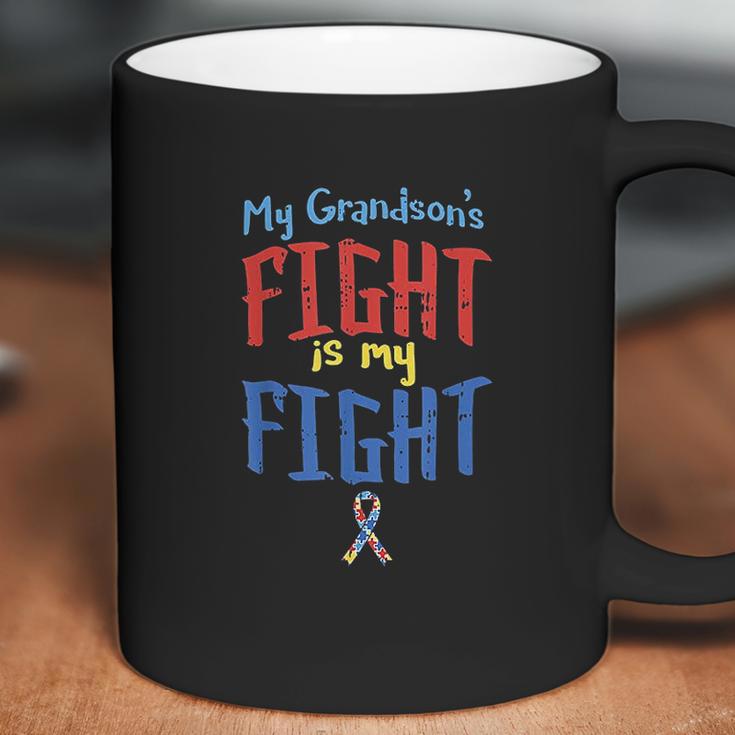 Autism Awareness Autistic Grandsons Fight Grandparent Coffee Mug