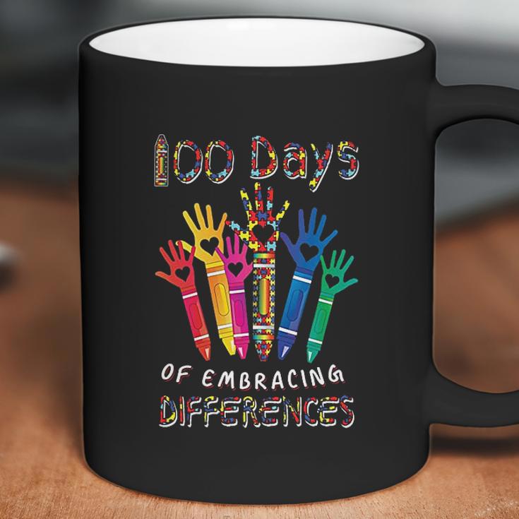 Autism Awareness Embrace Differences 100 Days Of School Iep Coffee Mug