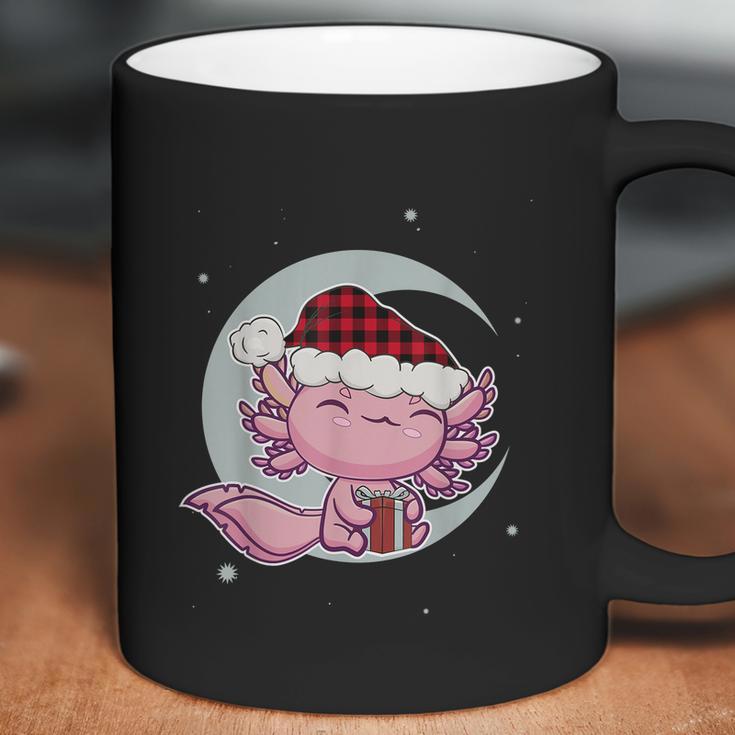 Axolotl Christmas Manga Kawaii Salamander Cute Santa Moon Coffee Mug